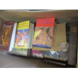 A selection of books, some 1st Editions, some signed to include Harry Potter and the Goblet of Fire,
