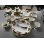A Royal Albert Country Roses part tea and dinner service comprising 37 pieces