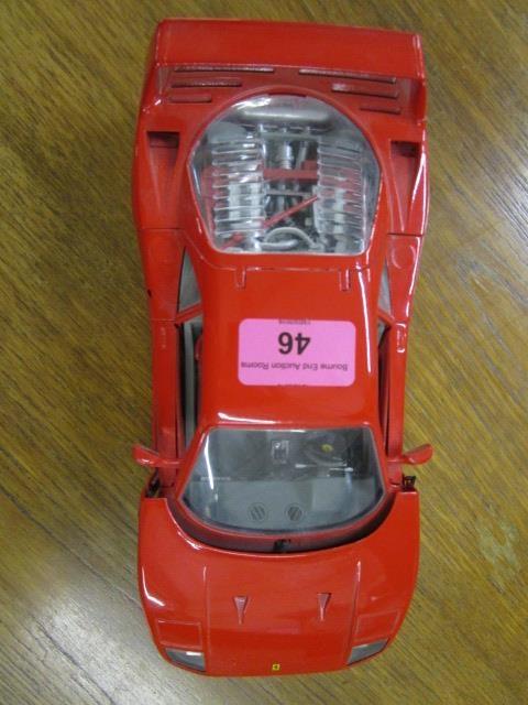 A Burago Ferrari F40 1/18 scale model collectors car