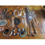 Mixed costume jewellery, mainly late 20th century necklaces to include a Pilgrim chain with