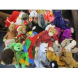 A large collection of Beanie Babies to include the American Spangle, Angel, Baboon and Christmas