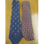 Two vintage Gucci gents ties and a modern watch