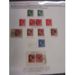 A stamp album containing Victorian and later stamps including miniature sheets and booklet panes and