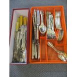 Silver plated fiddle and thread and shell patterned cutlery and flatware