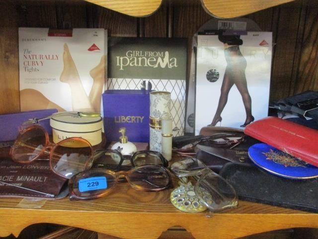 Vintage glasses, mixed glass cases, various brand new High Street ladies' tights in original - Image 6 of 6