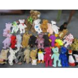 A large collection of Beanie Babies to include the Purple Platypus