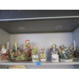A quantity of Capodimonte style figures and models