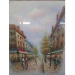 Dorfman - a French Persian street scene, signed lower right corner, 22 2/8" x 19 2/8", certificate