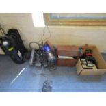 Mixed electronics and other items to include a heater, a Dyson carpet and floor cleaner, a