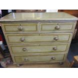 An early 20th century French painted chest of drawers