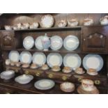 A Royal Doulton Reflection part dinner service and two Victorian part teasets to include Samuel
