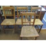 A set of four Victorian country elm chairs A/F