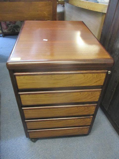 Mixed furniture to include a mid 20th century tambour fronted, kidney shaped table, a sewing - Image 2 of 3