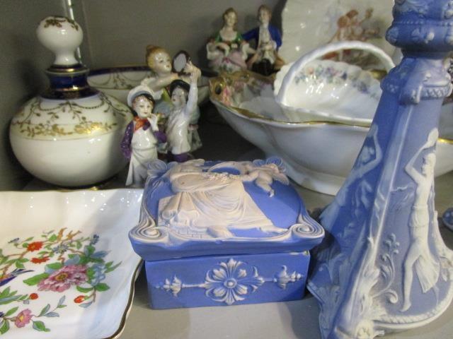 A selection of ceramic ornaments to include Oldest Volkstadt figurines, and other German factory - Image 2 of 4