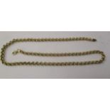 A 9ct gold round link necklace, 17", 17.4g