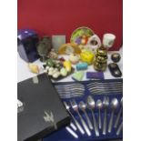 A retro Viners Edelweiss cutlery set in original box, together with mixed late 20th century