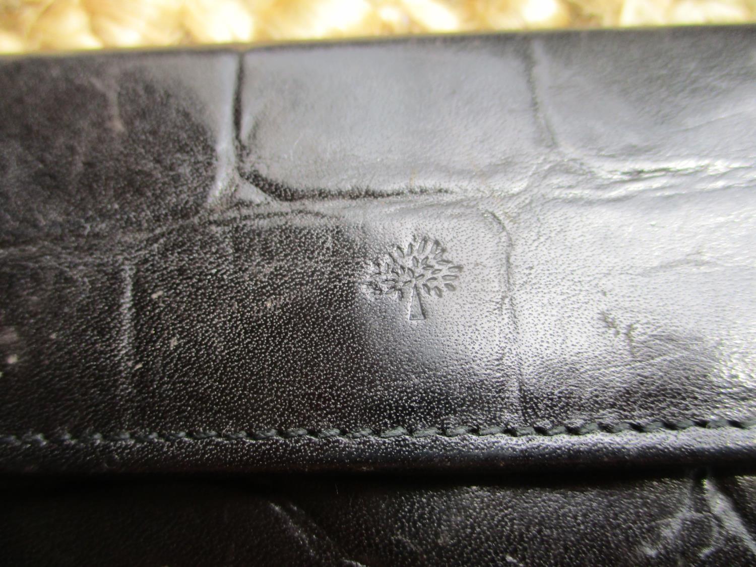 A Mulberry black leather wallet and a matching Mulberry belt, both in a crocodile textured - Image 6 of 8
