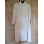 A late 20th century Jasper Conran ladies' cream cashmere full-length coat size 12