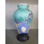 A Clarice Cliff Inspiration Bizarre Mei Ping vase, shape 14, printed marks to the base, 12" h