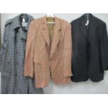 A 20th century Aquascutum gents tweed full length coats, 44" chest, together with a Gianfranco