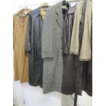 Jasper Conran - a retro unisex herringbone full-length coat, together with a vintage style Donegal