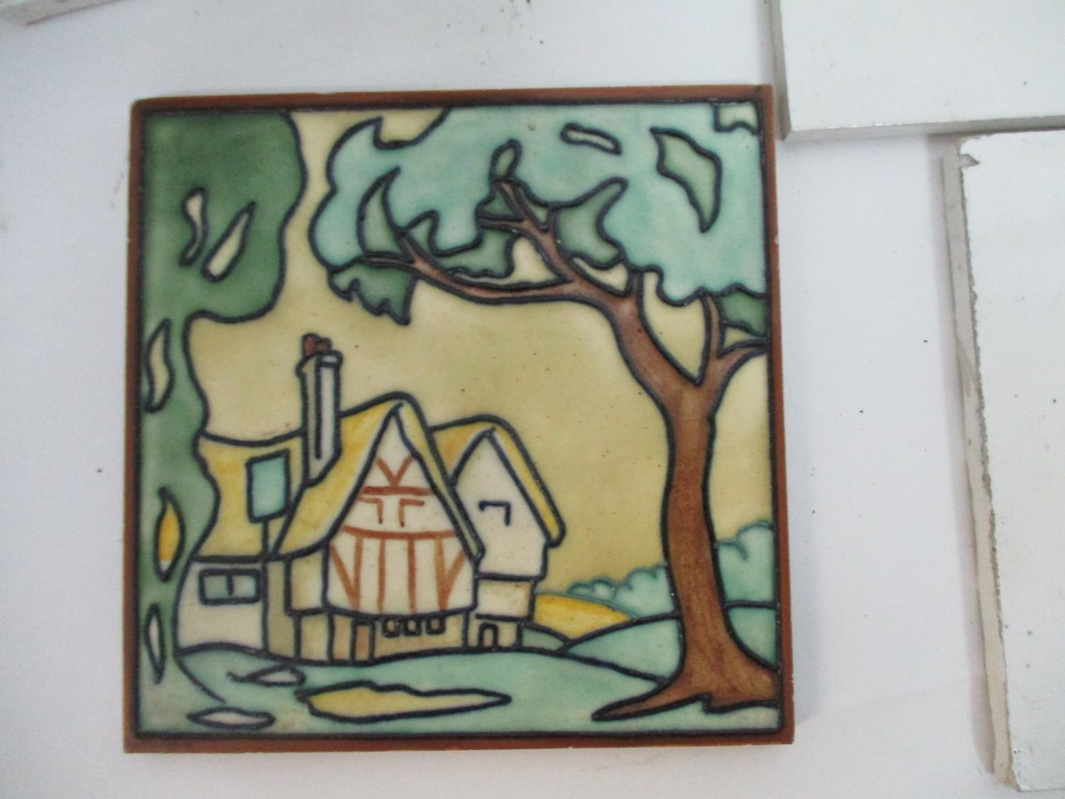 A collection of twenty six 18th, 19th and 20th century tiles to include two Dutch manganese examples - Image 3 of 24