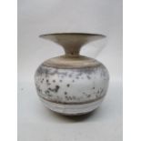 Rob Wray - a large studio pottery vase of compressed, globular form with short, narrow neck and