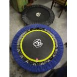 Two home gym trampolines