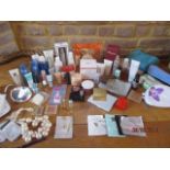 A quantity of unused beauty products to include Elemis, Clarins and Ren, together with fragrances to