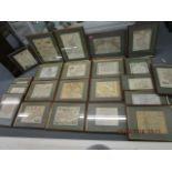 A selection of framed and glazed maps to include a Plan of the City and Liberties of London after