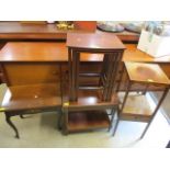 Mixed furniture to include a wash stand, a nest of tables, a two tier table, an Edwardian table with