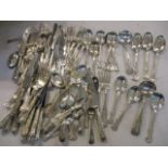 A selection of silver plated Kings pattern cutlery