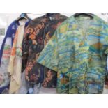 A small quantity of late 20th century Japanese clothing, together with a Japanese silk scarf,