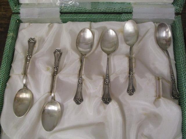 Italian silver teaspoons stamped 800, a wristwatch, a pendant and earrings, a locket, a bracelet and - Image 2 of 2