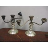 A pair of sterling silver Gorham candelabras