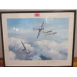 Robert Taylor - Hurricane - a signed print by the Pilot, Wing Commander R R Stanford-Tuck, a first