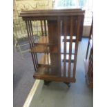 A Victorian mahogany revolving bookcase, 34" x 18" x 18"