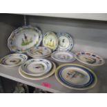 A selection of Quimper plates