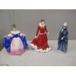Three Royal Doulton china figures