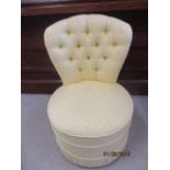 A Stuart Jones bedroom chair in pale yellow