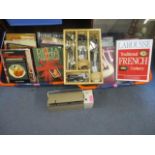 A quantity of late 20th century cookery books, a retro Elna Lotus TSP sewing machine and mixed