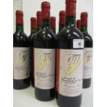 Twelve bottles of 1998 Domaine du Haut-Poulvere tirecul Bergerac Rouge