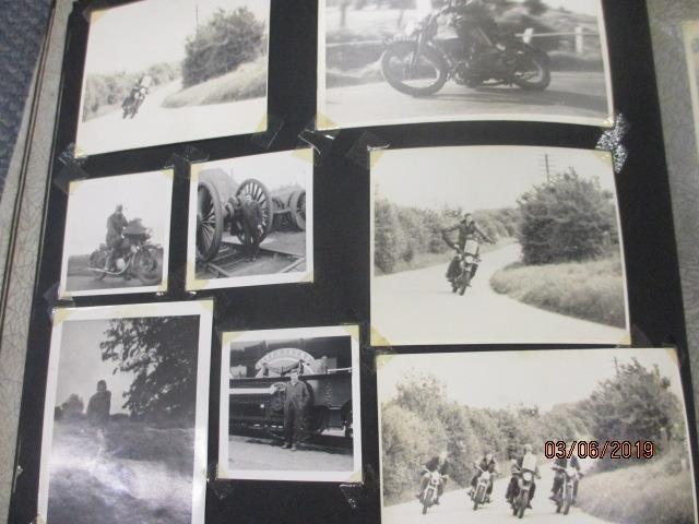 D Comley British Motor Cycle Racing club photograph album 1960s and a framed picture - Image 2 of 4