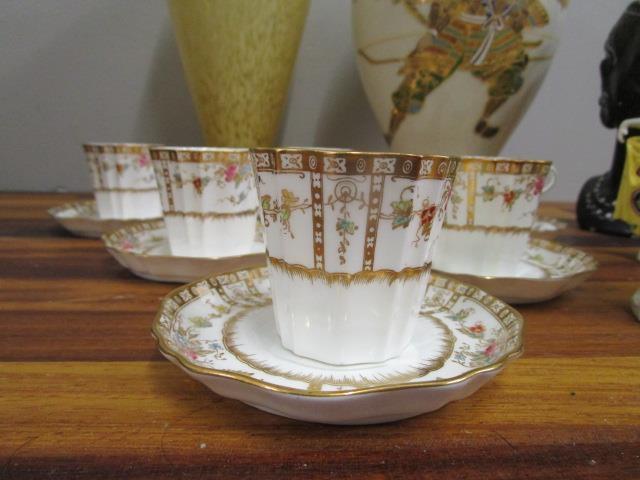 A mixed lot to include six French gold anchor figurines, a Wedgwood porcelain set of six coffee cups - Image 3 of 4