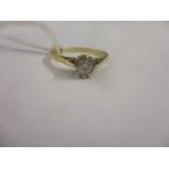 An Edward Durban & Co 18ct gold and diamond solitaire ring, total weight, 2.4g