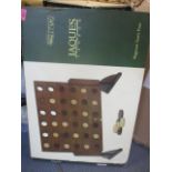 A modern treen Jaques Magnum Score Four game in original box