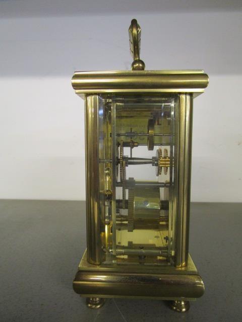 An Angelus key-wound five-window brass carriage clock - Image 2 of 4