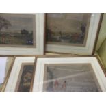 A set of four hunting prints after R Harvell - Snipe shooting, Partridge, Pheasant and Wild Duck,