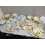 Tableware to include a Royal Standard White Lady pattern part tea set and dinner service, Crown