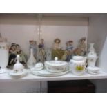 A selection of Wedgwood Mirabelle ceramics, mixed figures to include two Leonardo figures and